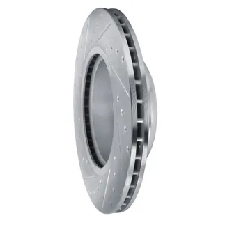 R1 Concepts EDZ-31096R Brake Rotor Drilled and Slotted Silver